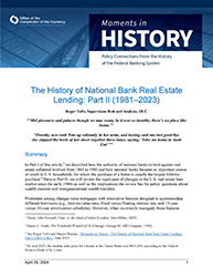 The History of National Bank Real Estate Lending: Part II (1981-2023)