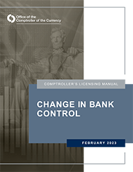 Licensing Manual - Change in Bank Control Cover Image