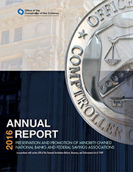 Report to Congress on Preserving and Promoting Minority Depository Institutions 2016 Cover Image