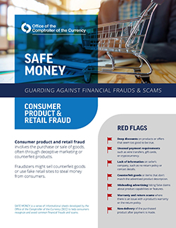 Consumer Product and Retail Fraud fact sheet